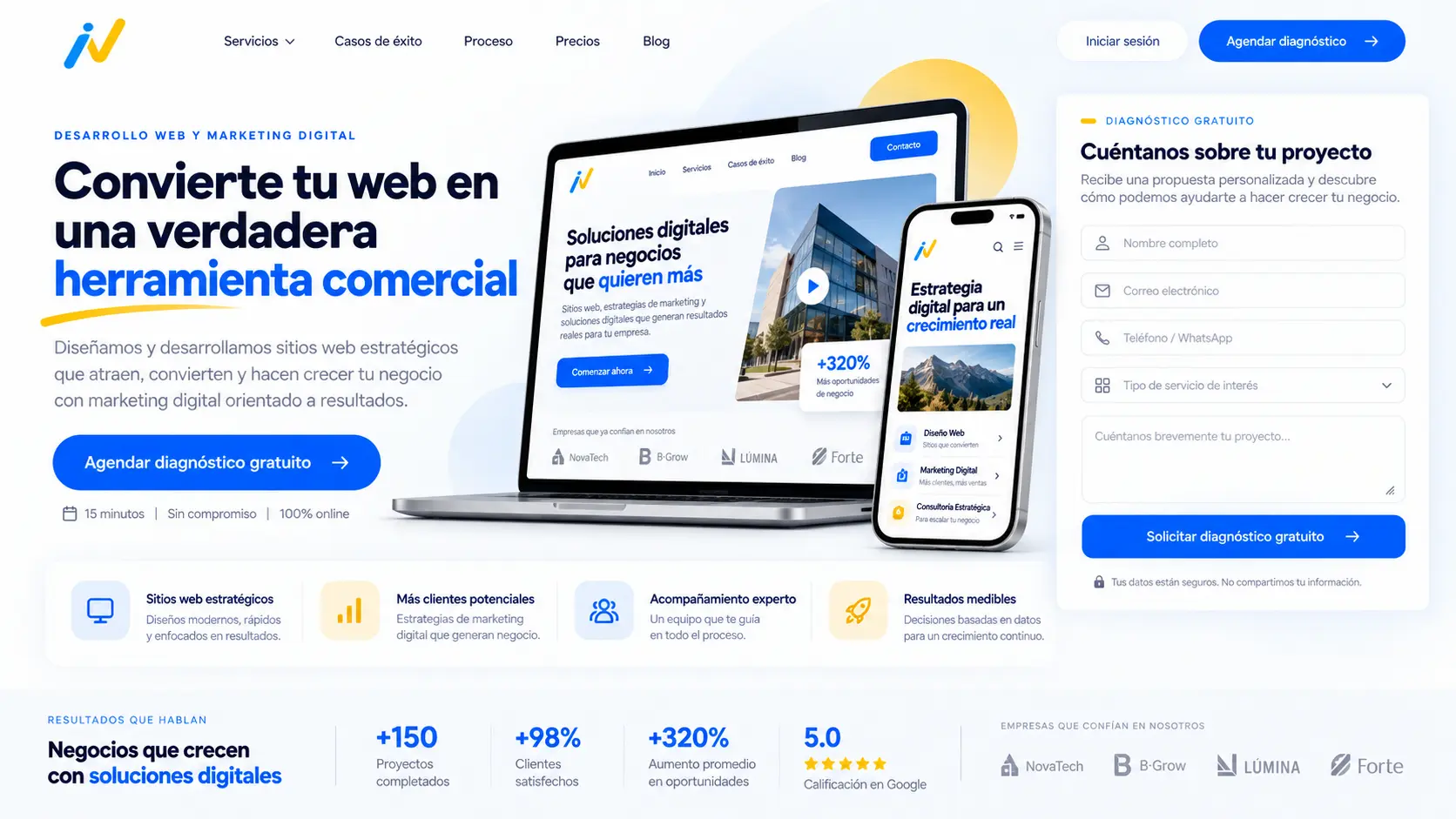 ¿Cuánto cuesta una página web en Ecuador? (Guía de Precios 2026) 5 Página web como carta de ventas para captar clientes y aumentar conversiones en Ecuador